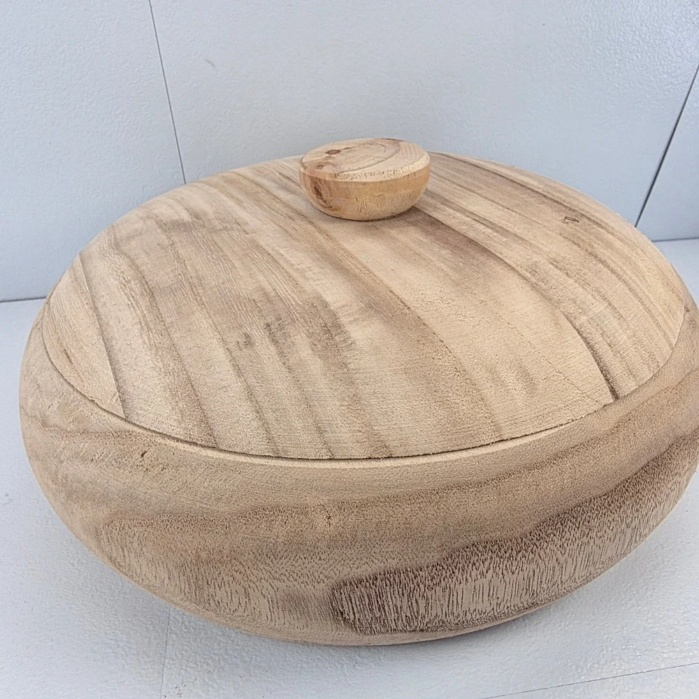 Creative Co Op Wood Grain‎ Round Tortilla Warmer